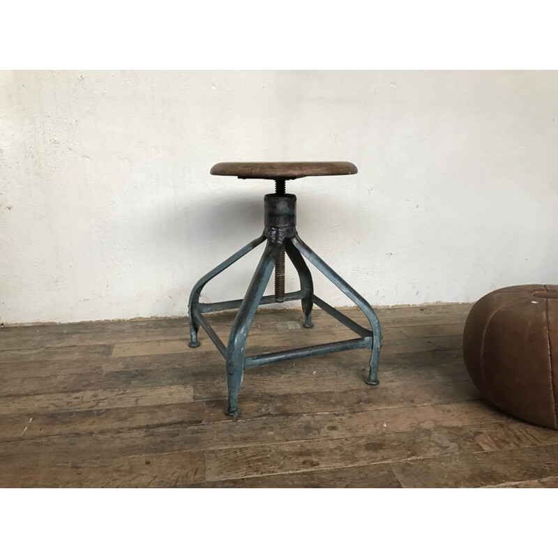 Nicolle Industrial loft Stool - 1930s