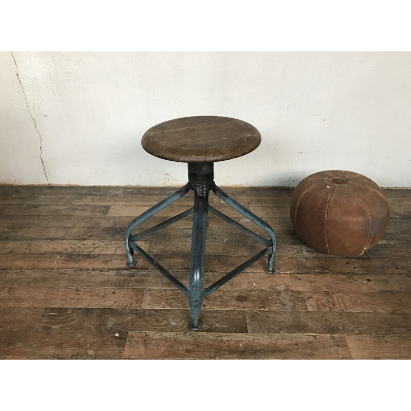 Nicolle Industrial loft Stool - 1930s