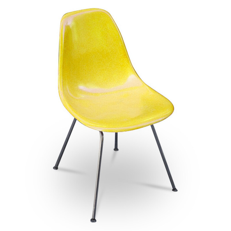 Chaises DSX jaune de Eames pour Herman Miller - 1970