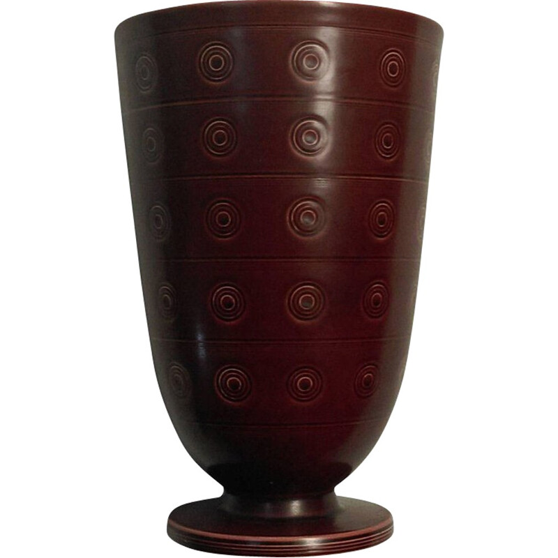 Grand vase "Solbjerg" de Nils Thorsson par Aluminia - 1930