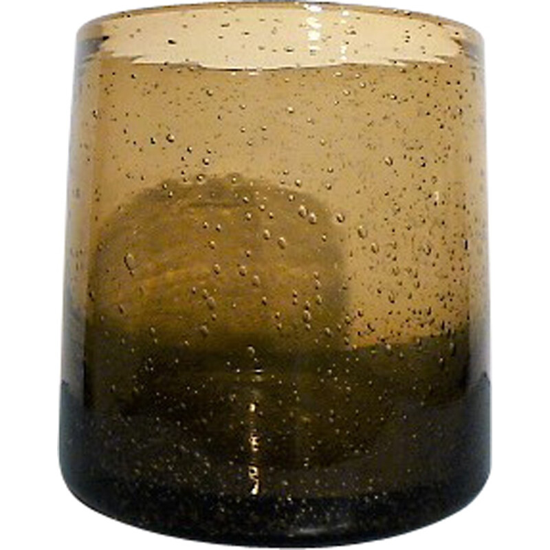 Vase large en verre soufflé par Maison Bendor - 1950