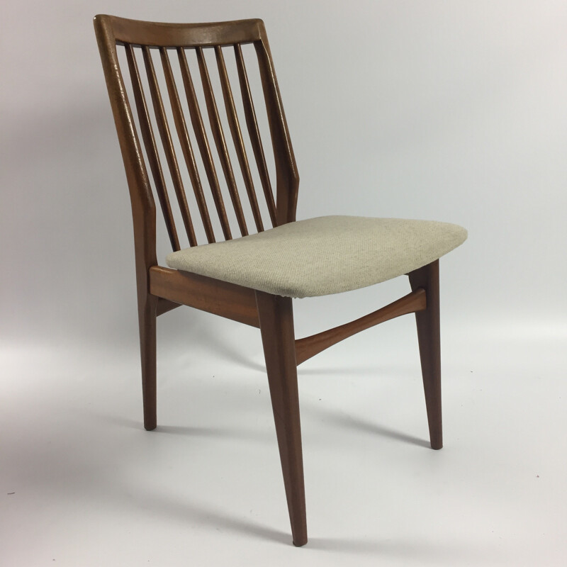 Set of 4 Dutch Walnut Dining Chairs - 1960s