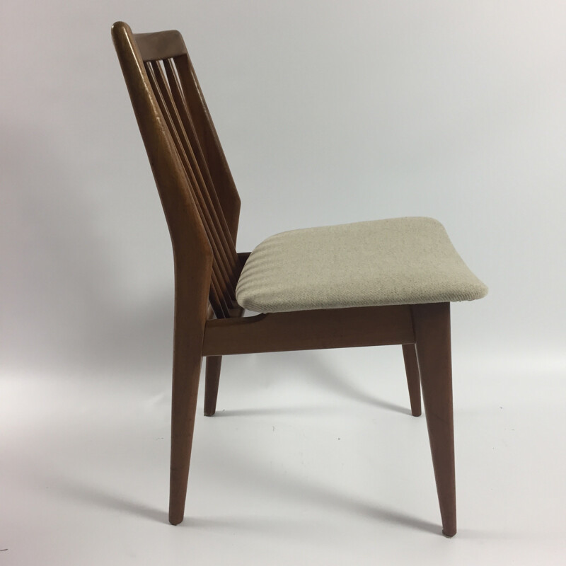 Set of 4 Dutch Walnut Dining Chairs - 1960s