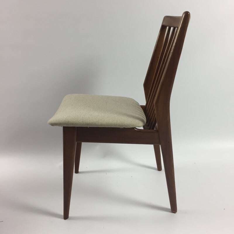 Set of 4 Dutch Walnut Dining Chairs - 1960s