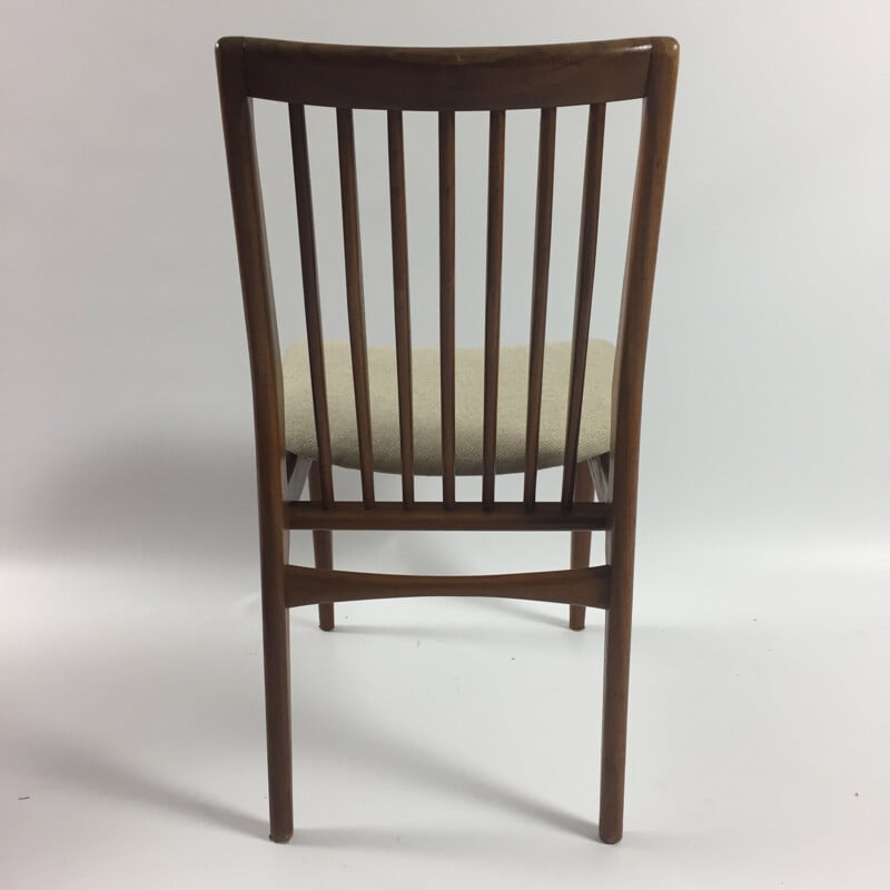 Set of 4 Dutch Walnut Dining Chairs - 1960s