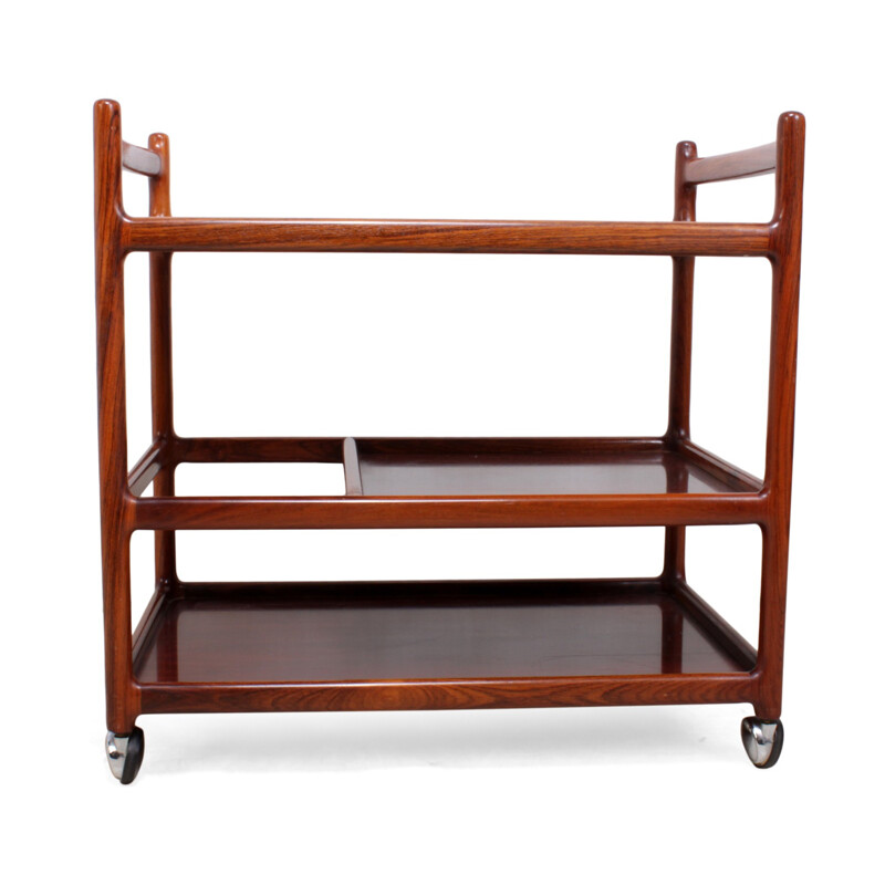 Vintage Trolley in Rosewood by Johannes Andersen for Silkeborg - 1960s