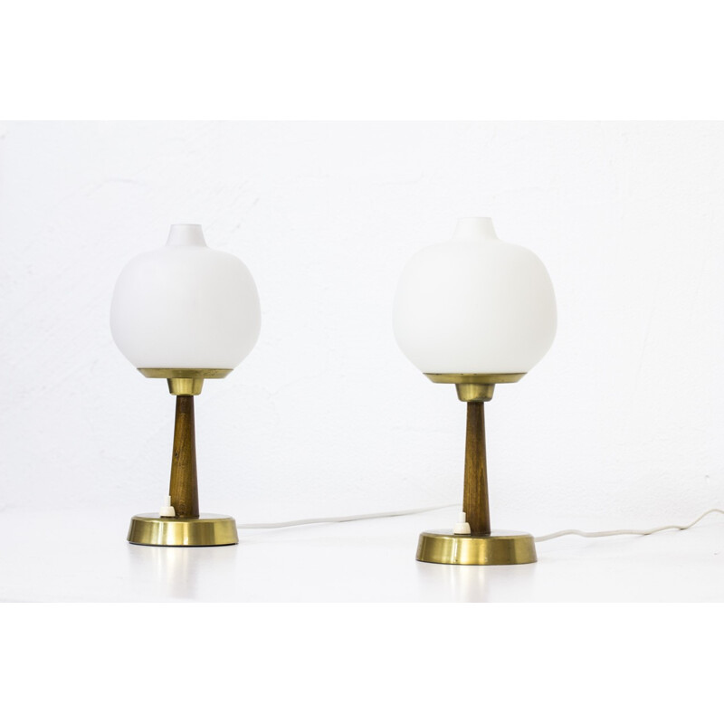 Pair of Scandinavian Table Lamps by Hans Bergström for Ateljé Lyktan - 1950s