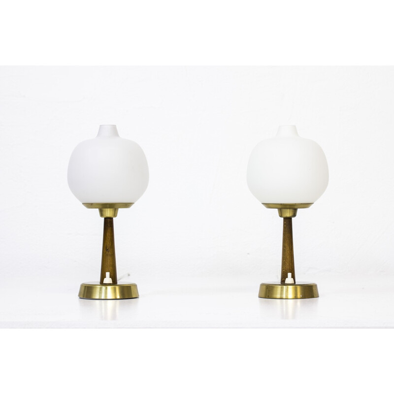 Pair of Scandinavian Table Lamps by Hans Bergström for Ateljé Lyktan - 1950s