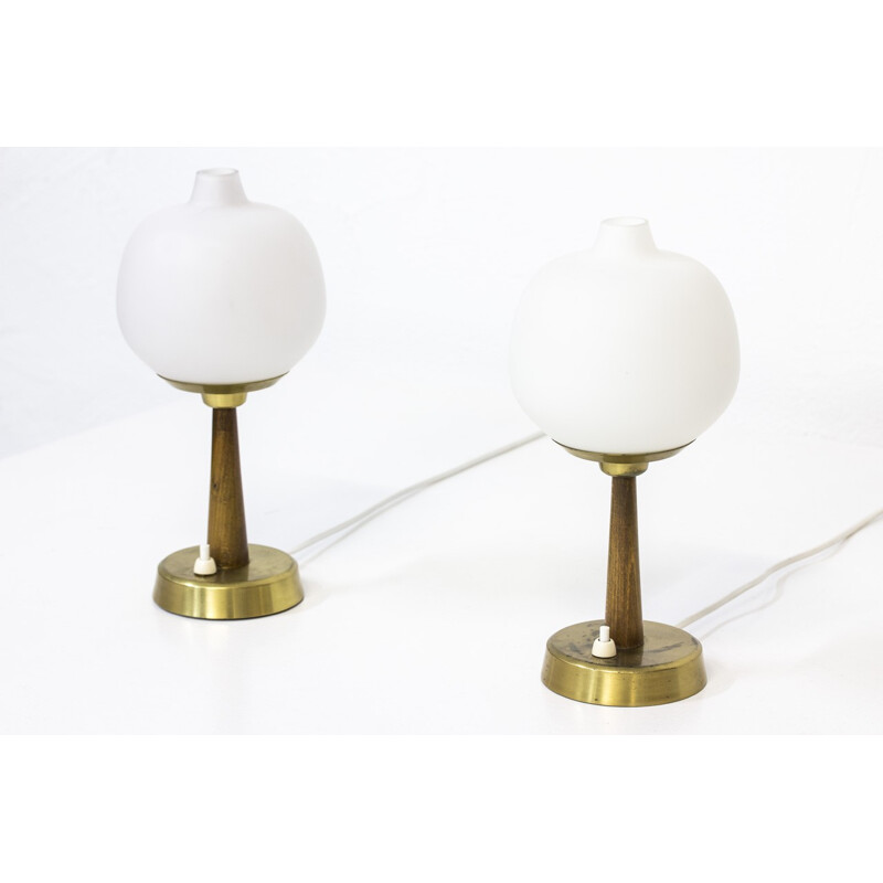 Pair of Scandinavian Table Lamps by Hans Bergström for Ateljé Lyktan - 1950s