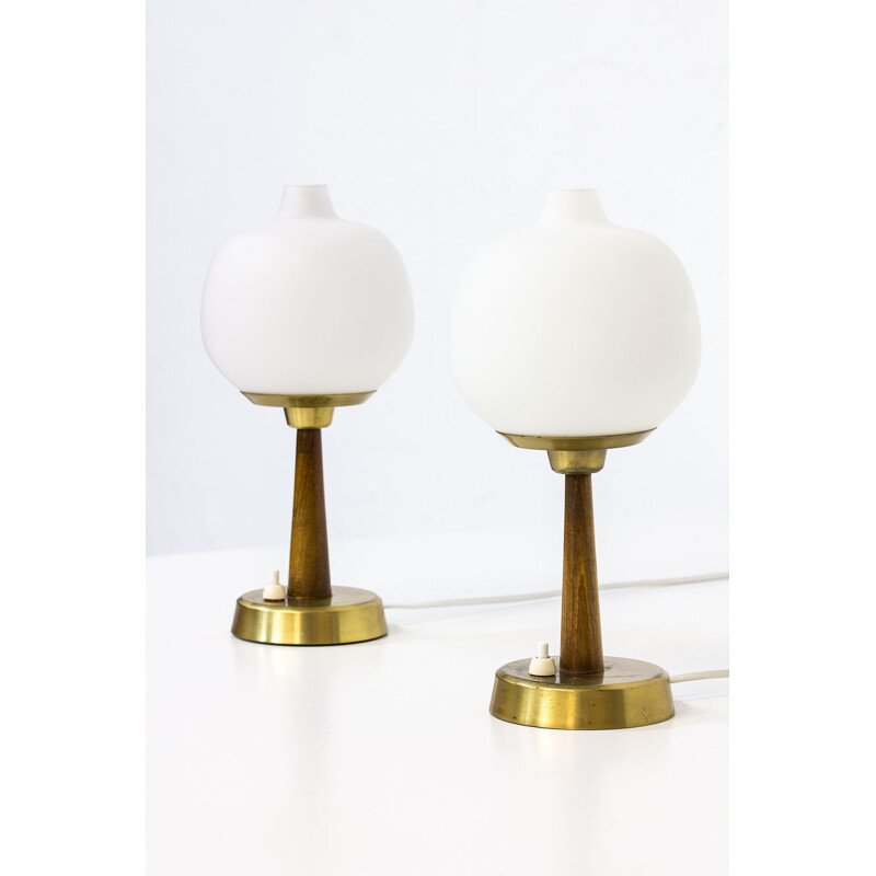 Pair of Scandinavian Table Lamps by Hans Bergström for Ateljé Lyktan - 1950s