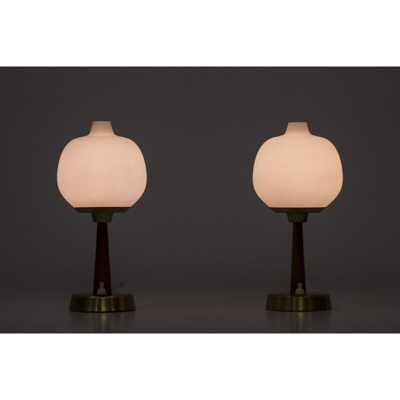 Pair of Scandinavian Table Lamps by Hans Bergström for Ateljé Lyktan - 1950s