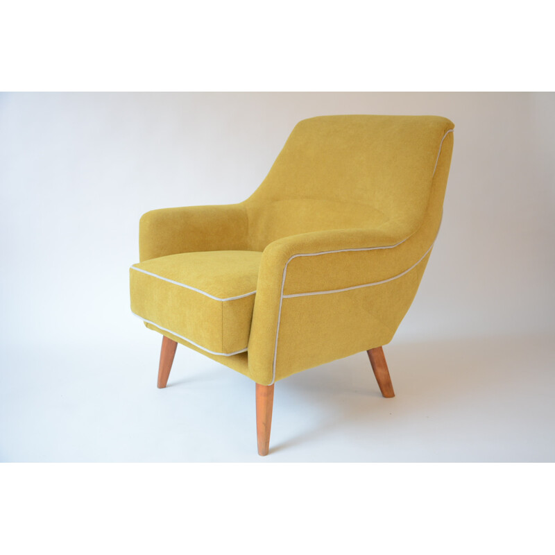 Vintage German yellow armchair - 1960s