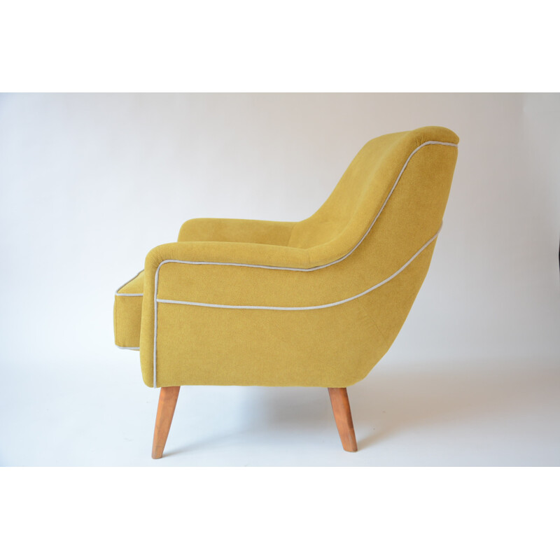 Vintage German yellow armchair - 1960s