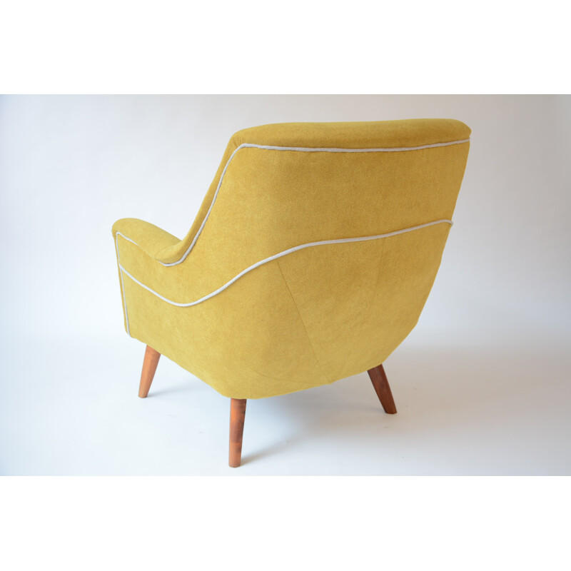 Vintage German yellow armchair - 1960s