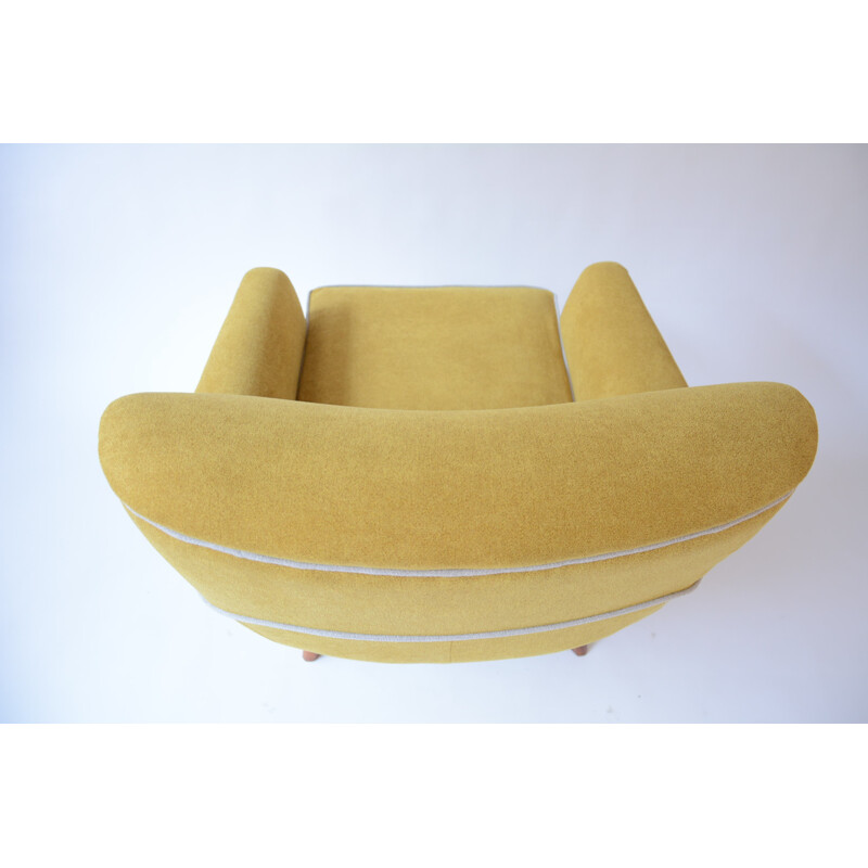 Vintage German yellow armchair - 1960s