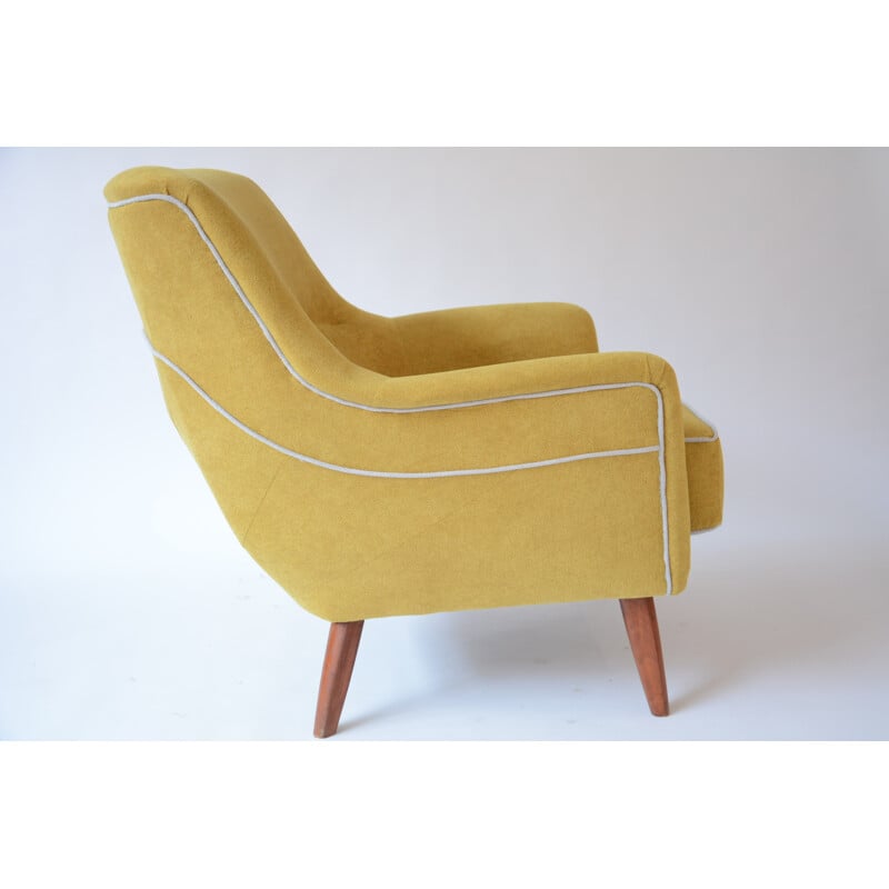 Vintage German yellow armchair - 1960s
