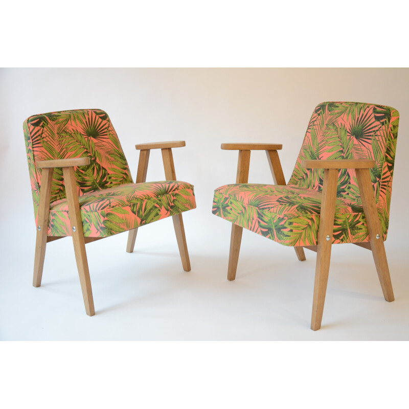 Armchair type 366 with exotic coral pattern - 1960s