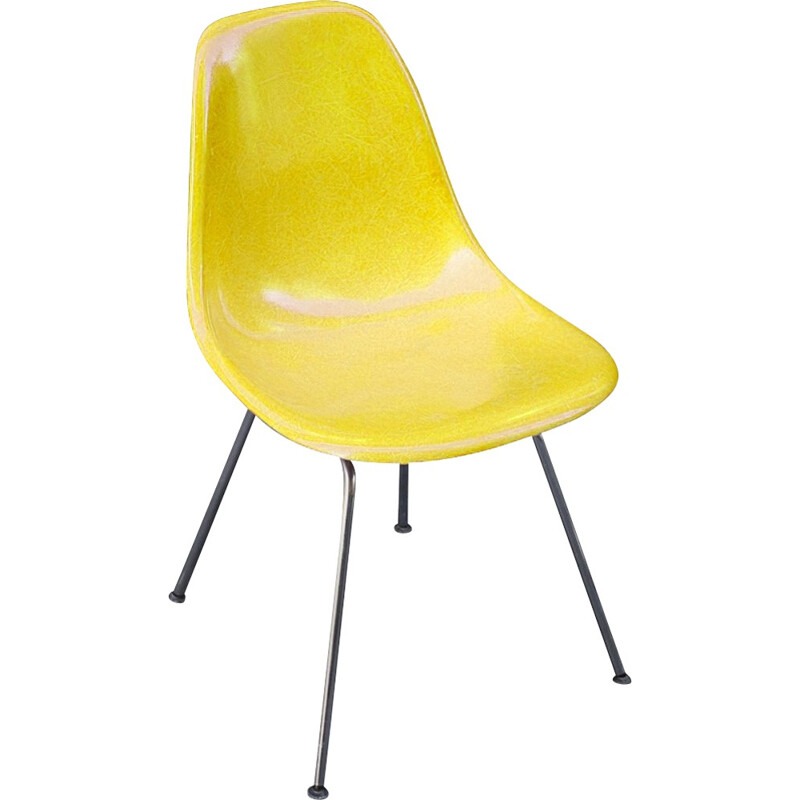 Chaises DSX jaune de Eames pour Herman Miller - 1970