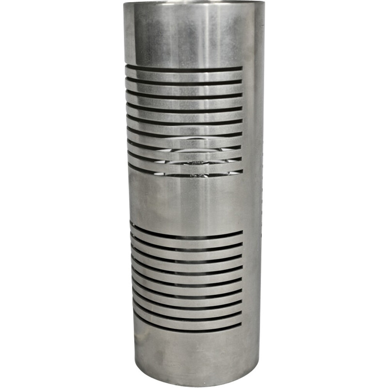 Vintage steel cylindrical table lamp, Italy 1970