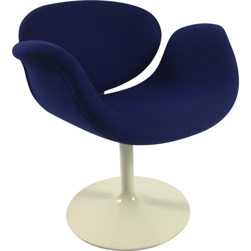 Blue Little Tulip Armchair by Pierre Paulin for Artifort - 1960s