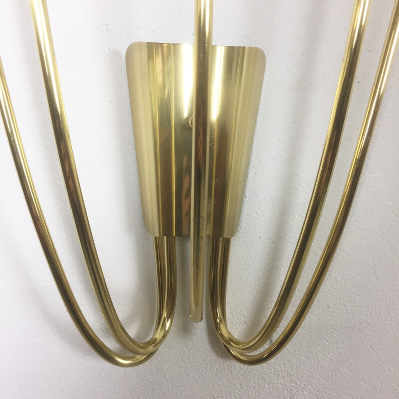 Modernist brass italian wall light - 1960s