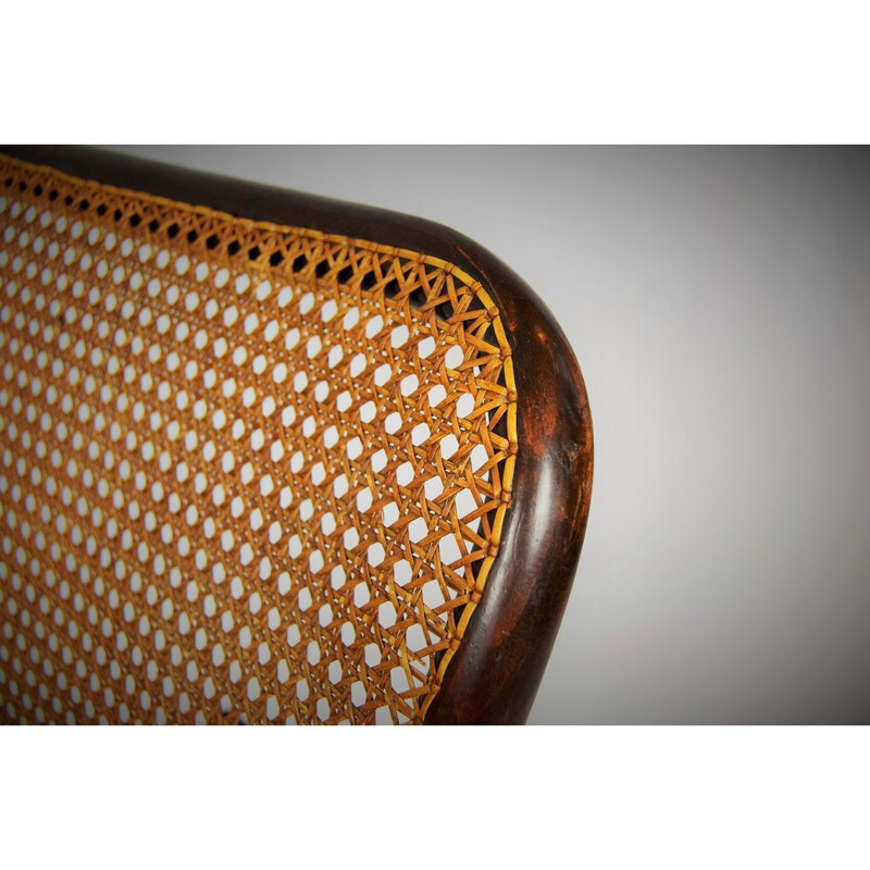 Cadeira de balanço de carvalho Vintage bentwood por Josef Frank para Thonet A 752, 1930