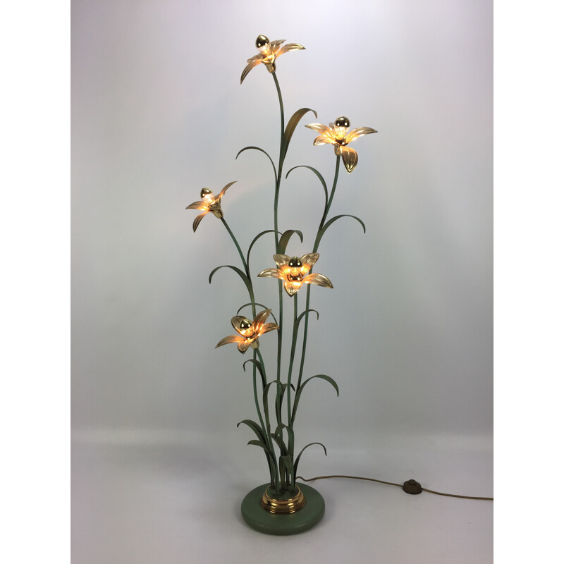 Vintage Flower Floor Lamp - 1980s