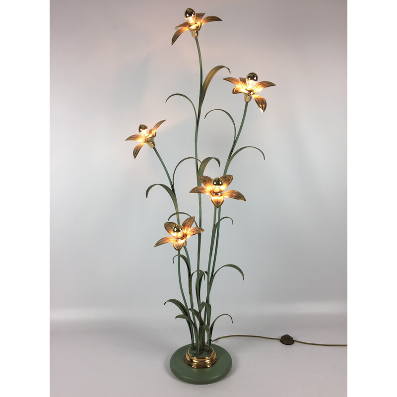 Vintage Flower Floor Lamp - 1980s