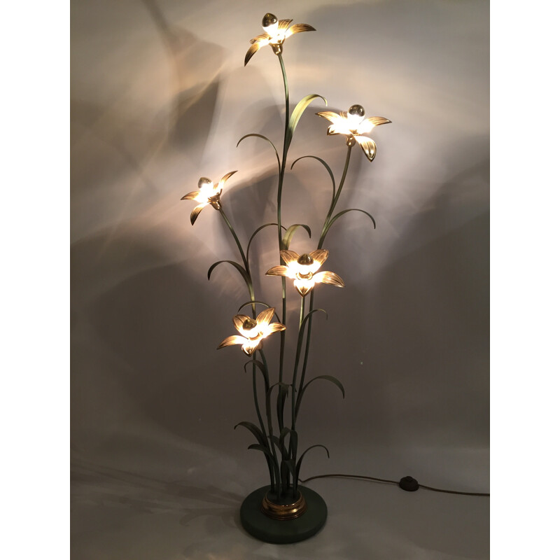 Vintage Flower Floor Lamp - 1980s