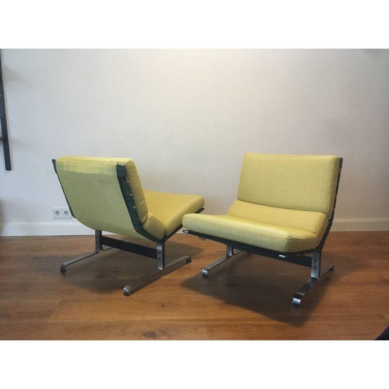 Pair of Lounge Chairs by Etienne Fermigier for Meuble et Fonction - 1960s