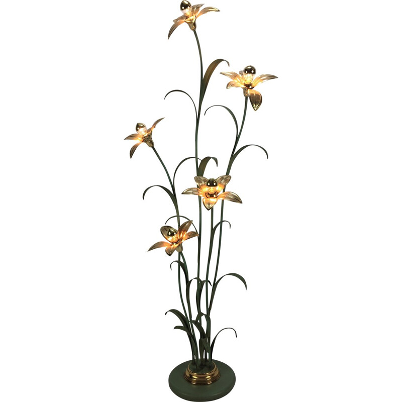 Vintage Flower Floor Lamp - 1980s