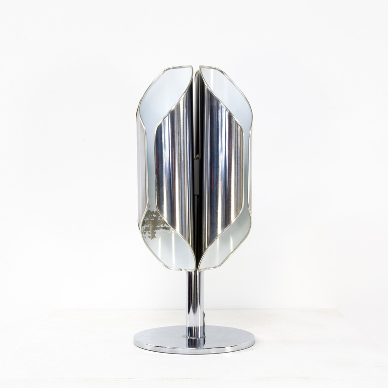 Vintage table lamp in chromed metal - 1960s