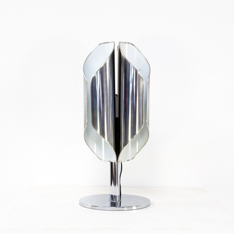 Vintage table lamp in chromed metal - 1960s