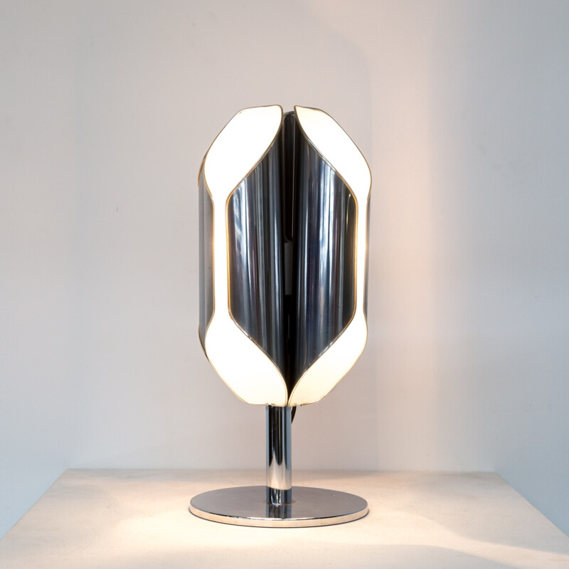 Vintage table lamp in chromed metal - 1960s