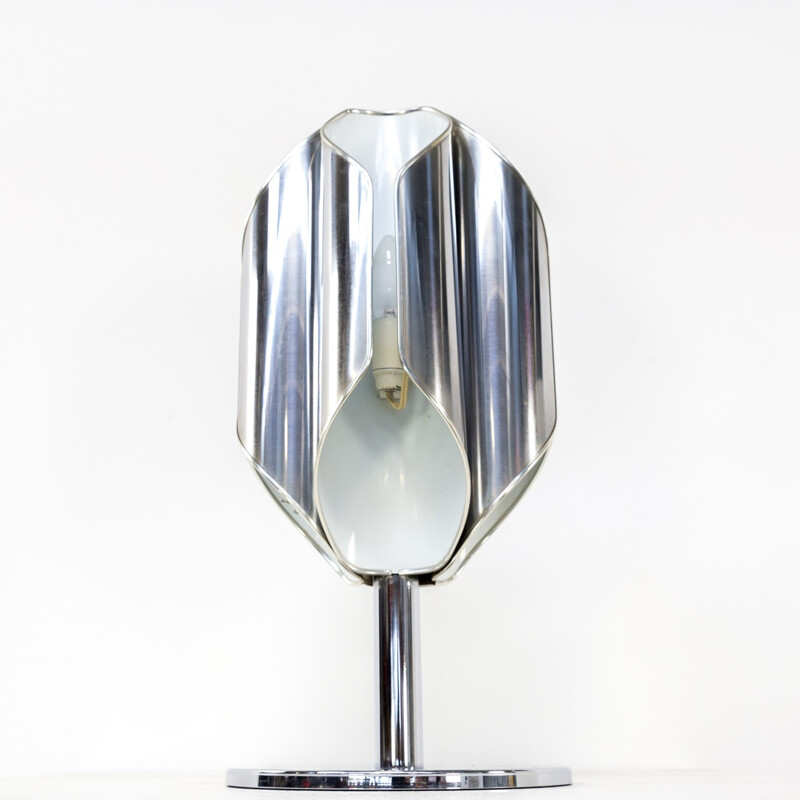 Lampe vintage en métal chromé - 1960