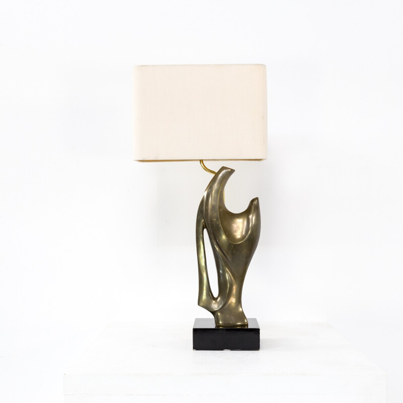 Artistic bronze table lamp - 1970s