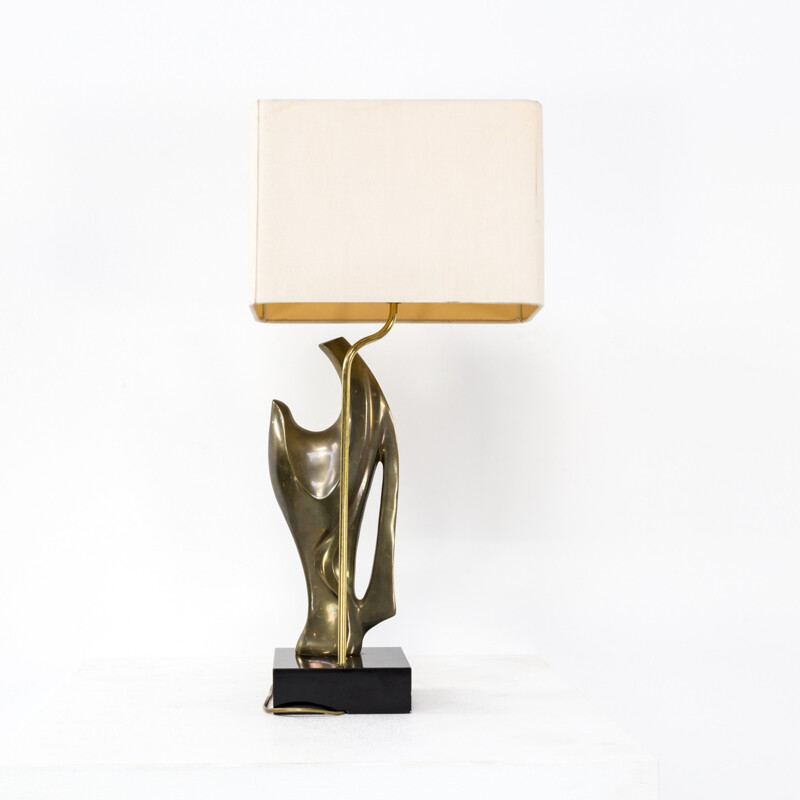 Artistic bronze table lamp - 1970s