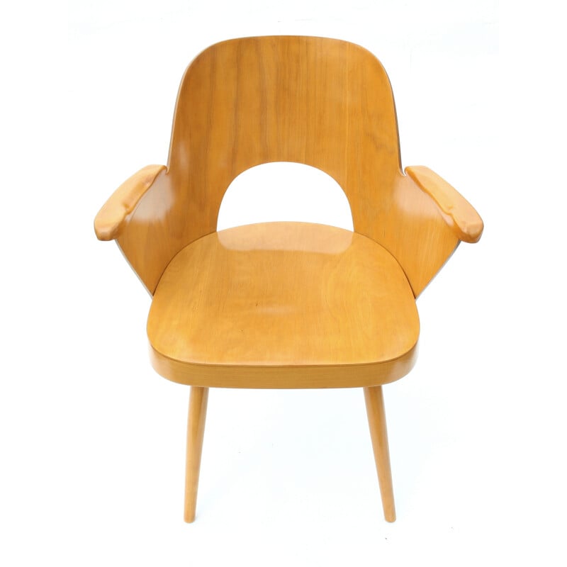 Pair of chairs with armrests by Oswald Haerdtl for Ton - 1960s