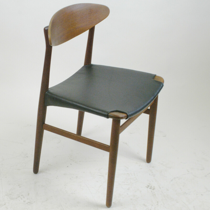 Set of 6 Danish teak dining Chairs by Peter Hvidt - 1950s