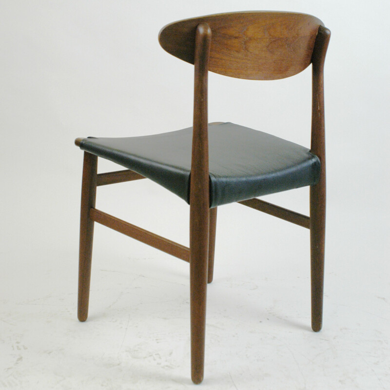 Set of 6 Danish teak dining Chairs by Peter Hvidt - 1950s