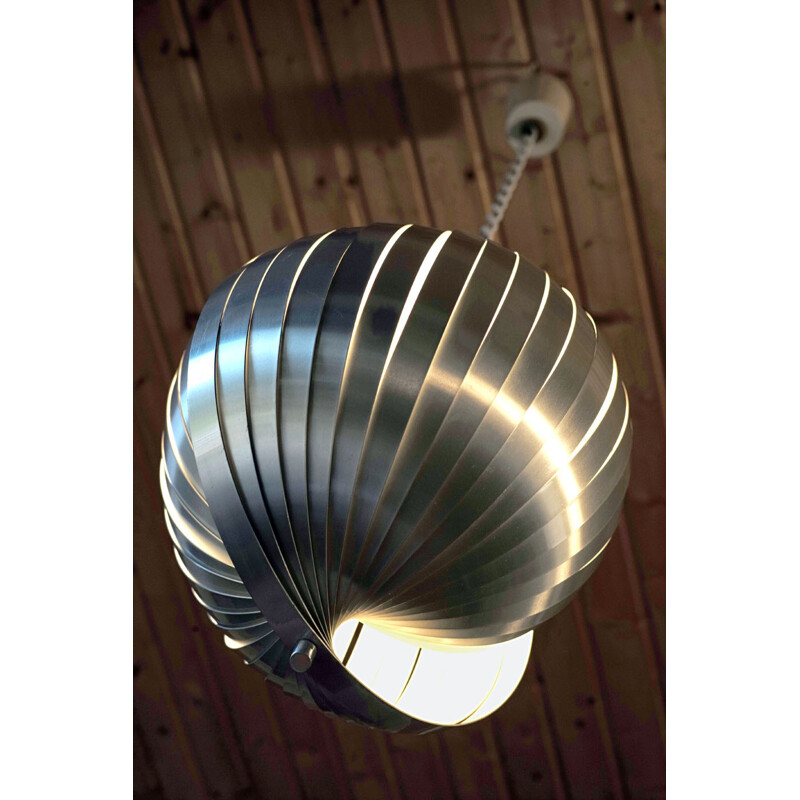 Large helical hanging lamp, Henri MATHIEU - 1970s