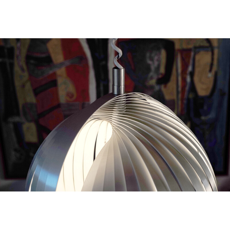 Large helical hanging lamp, Henri MATHIEU - 1970s