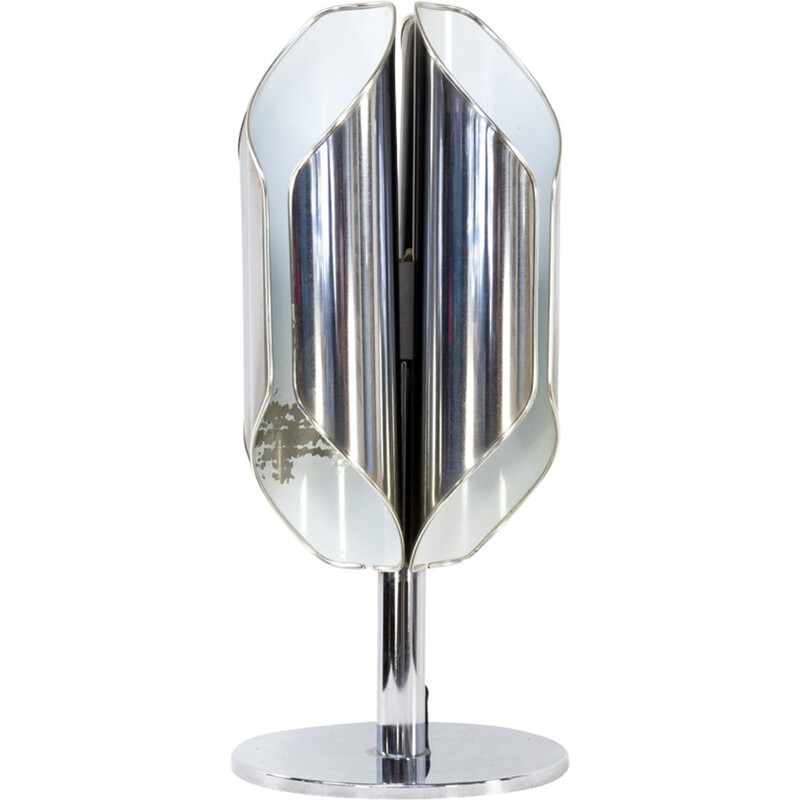 Vintage table lamp in chromed metal - 1960s