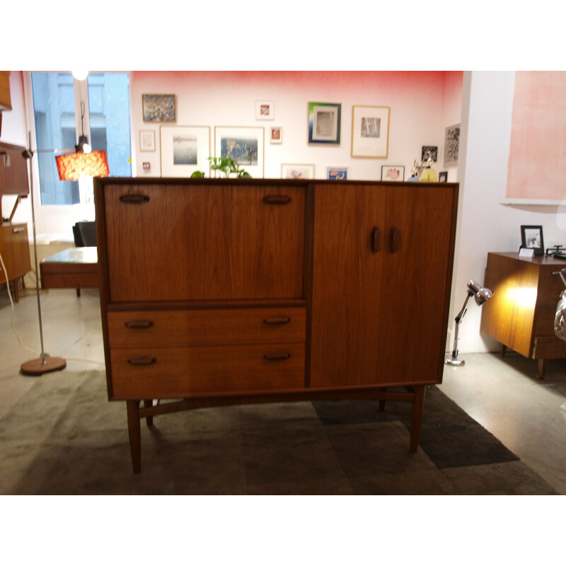 Vintage highboard in teak - 1960s