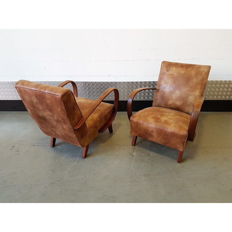 Set of 2 Armchairs by Jindrich Halabala for Thonet - 1930s