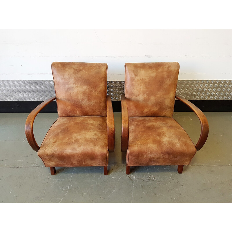 Set of 2 Armchairs by Jindrich Halabala for Thonet - 1930s