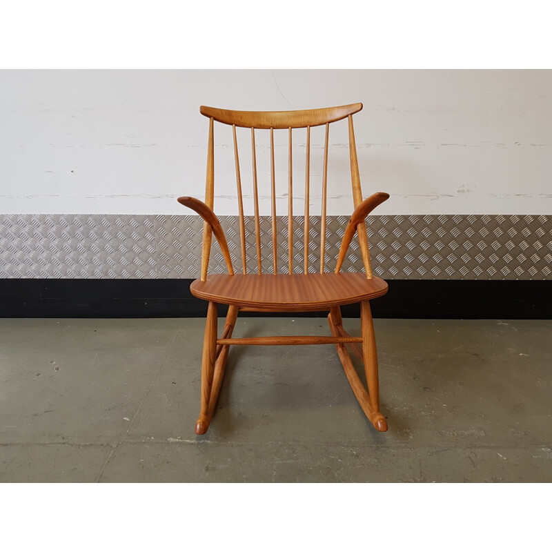 Fauteuil à bascule par Illum Wikkelso - 1958