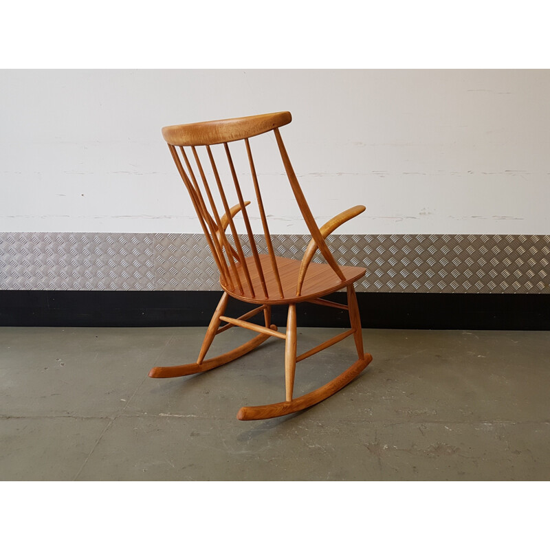 Fauteuil à bascule par Illum Wikkelso - 1958