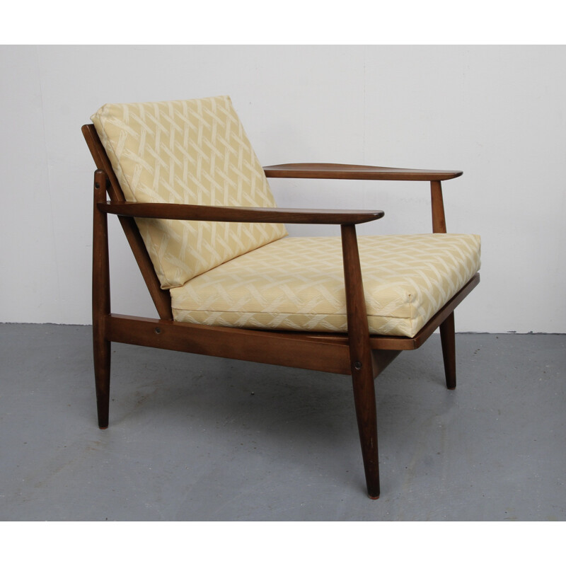 Vintage fauteuil in geel - 1960