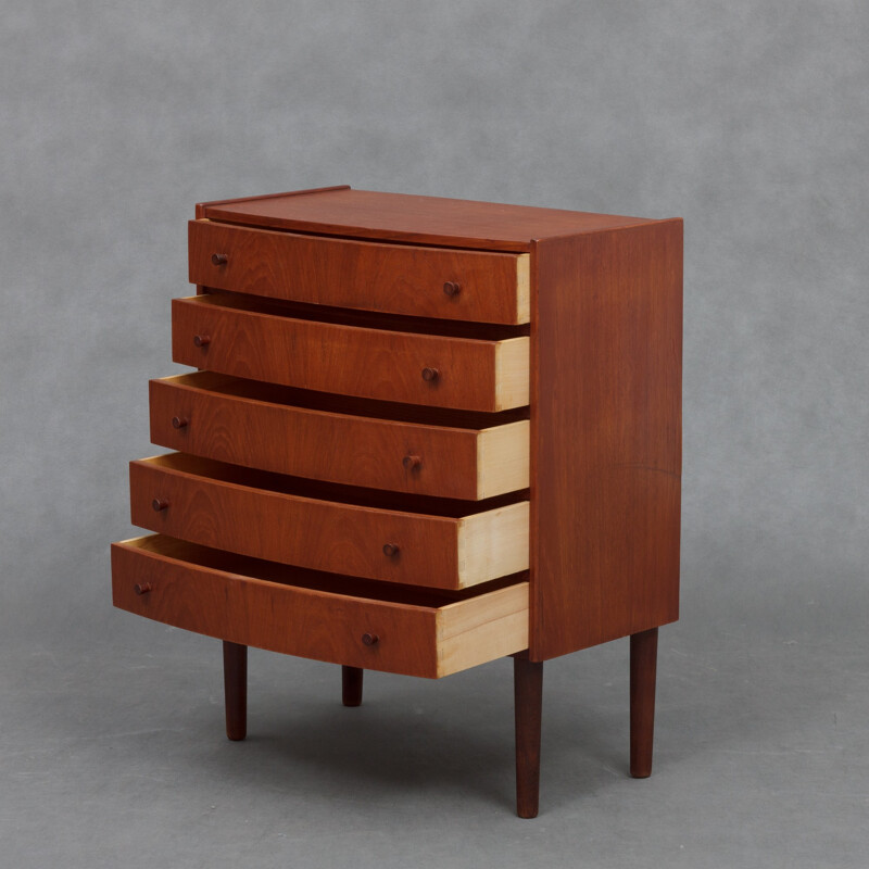 Small teak Danish vintage chest of drawers - 1960s